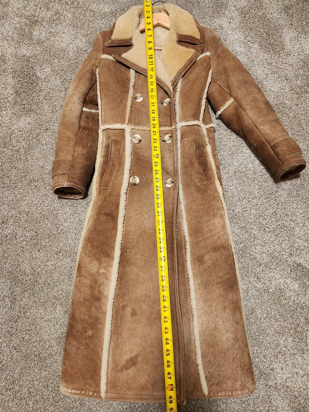 Long Classic Shearling Coat - Picture 3 of 8